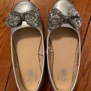 Silver, sparkly girls shoes